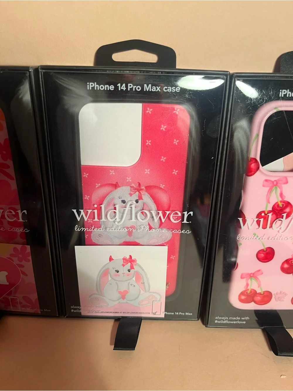 Wildflower Pink Cherry Pattern iPhone 14 Pro Max Case